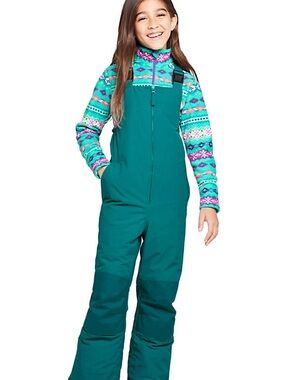 Lands' End Kids Squall Waterproof Iron Knee Bib Snow Pants  Size S/8